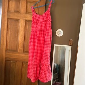 Pink long picnic dress